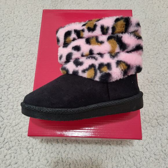 NEW Josmo Girls Cold Weather Outdoors Faux Fur Upper Warm Boots size 9 Toddler - Picture 2 of 6